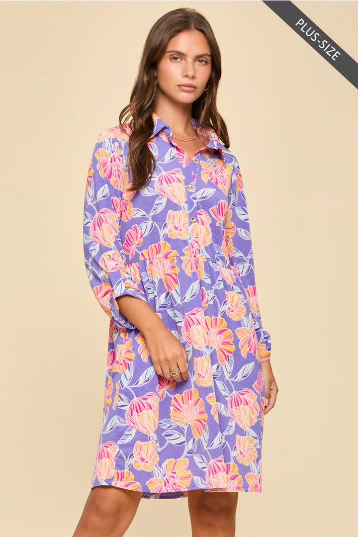 Robe chemise « Inspire » fleurie