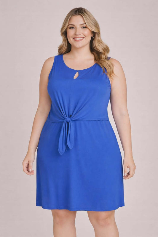 Robe jersey bleu royal