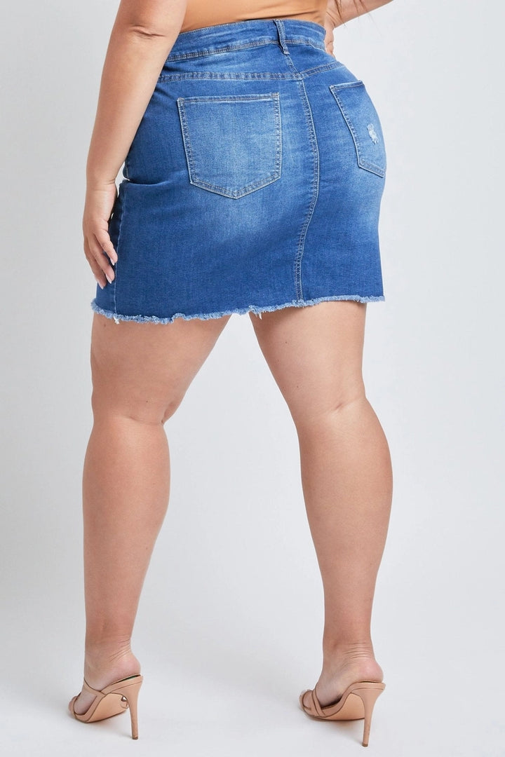Jupe jean extensible - Bleu moyen