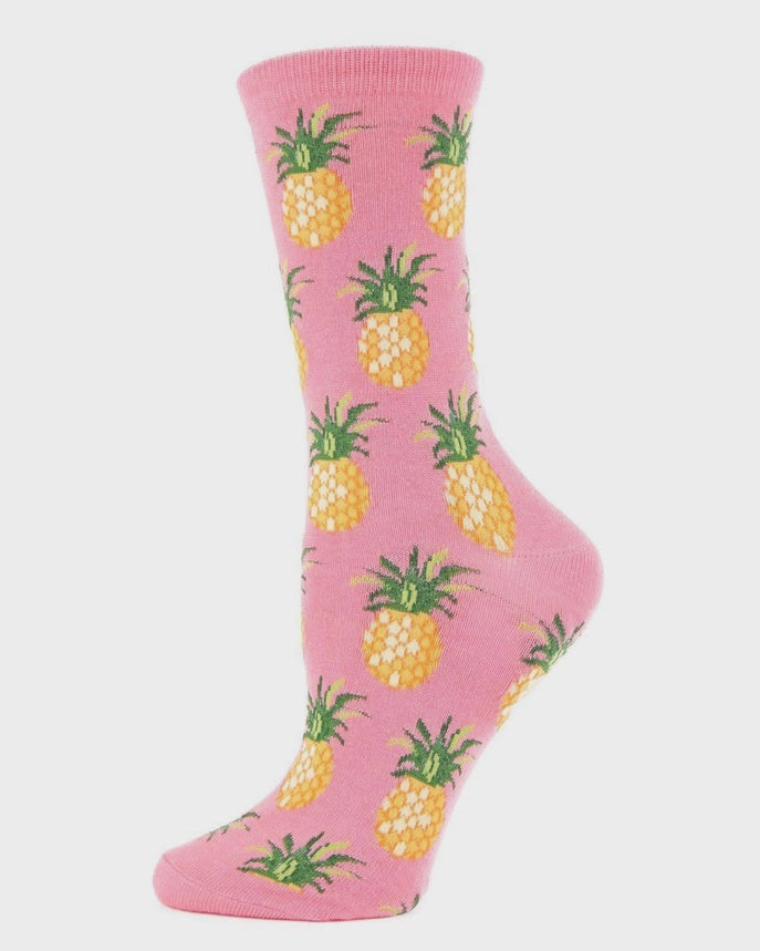 Chaussettes fantaisie ananas bamboo