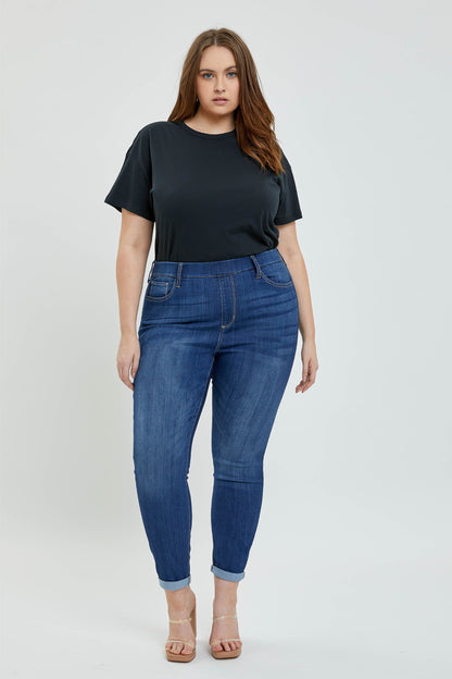 Skinny jegging without button (27.5 in)