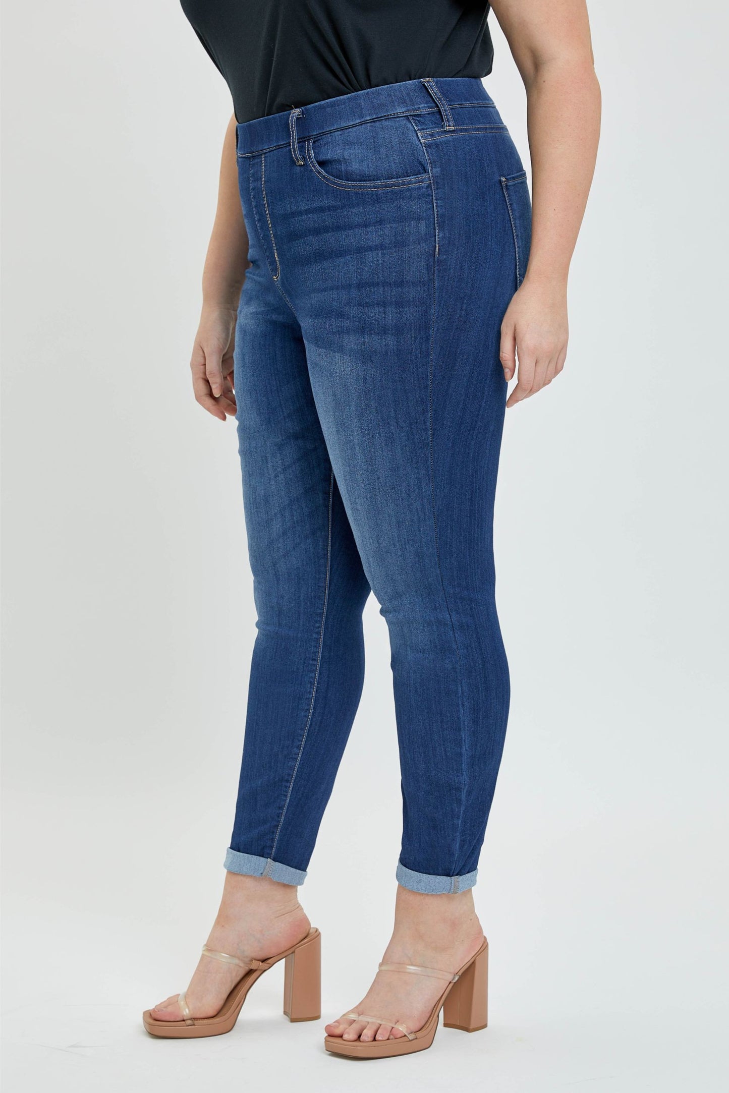 Skinny jegging without button (27.5 in)