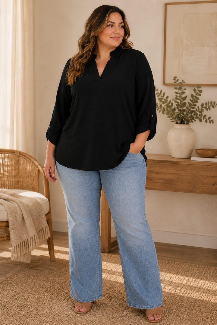 PRÉVENTE - Blouse Lizzy – Simply Chic (Noir)