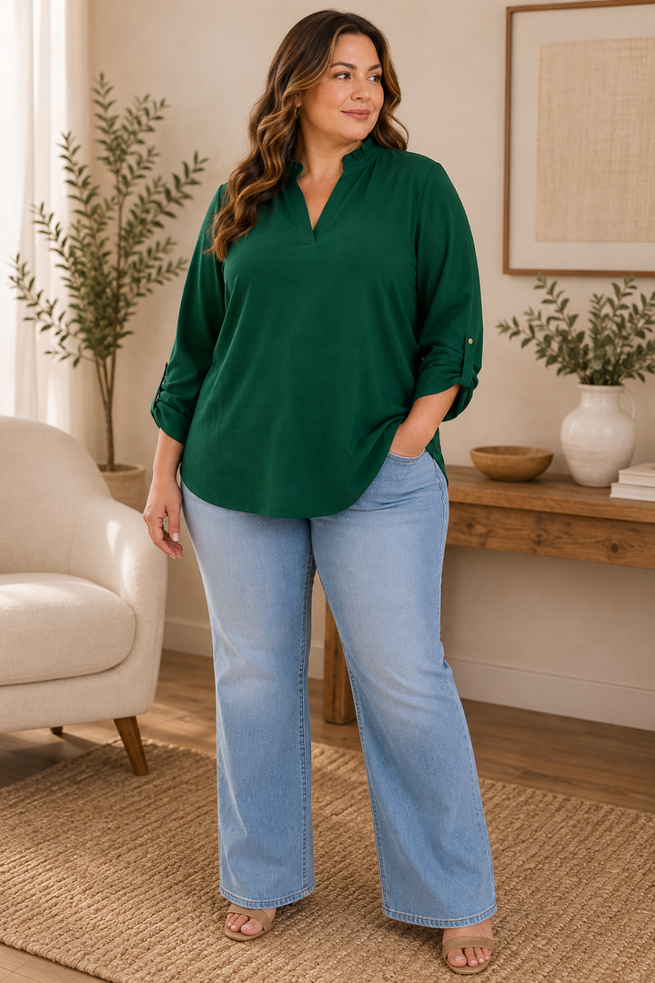 PRÉVENTE - Blouse Lizzy – Simply Chic (Émeraude)