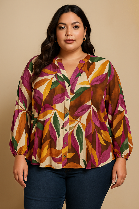 Amandine - Magenta blouse