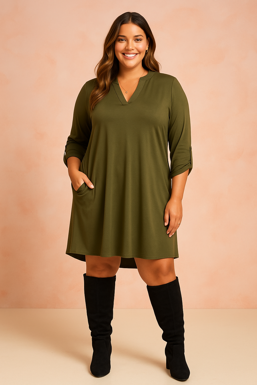 Robe tunique Scarlett - Olive