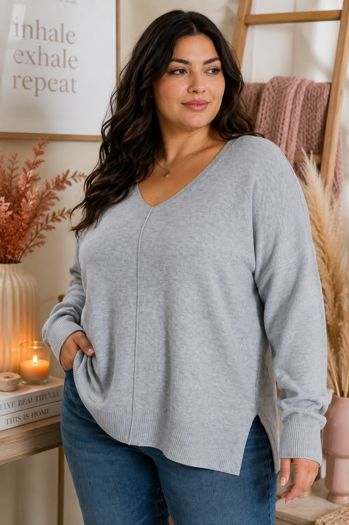 PRÉVENTE - Pull Comfy Chic - Gris pâle