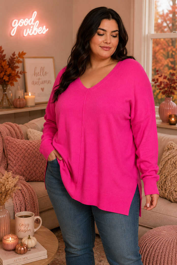 PRÉVENTE - Pull Comfy Chic - Rose néon