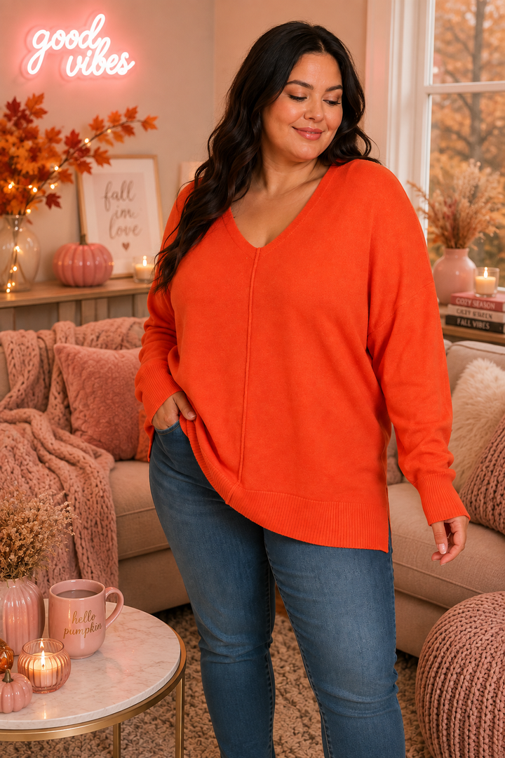 PRÉVENTE - Pull Comfy Chic - Pumpkin