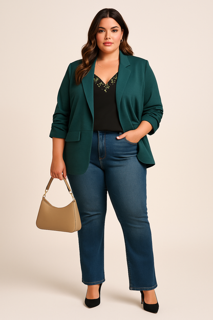 Veston structuré Magalie - Vert chasseur