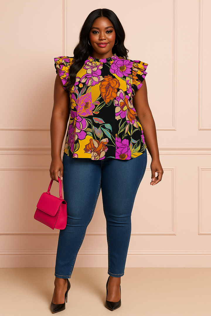 Blouse à col montant Darmalie