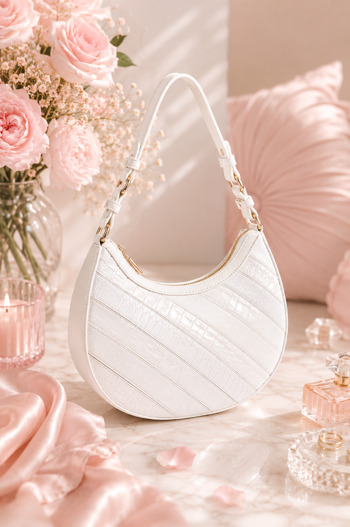 Sac à bandoulière Dina Shiny - Perle Ivoire