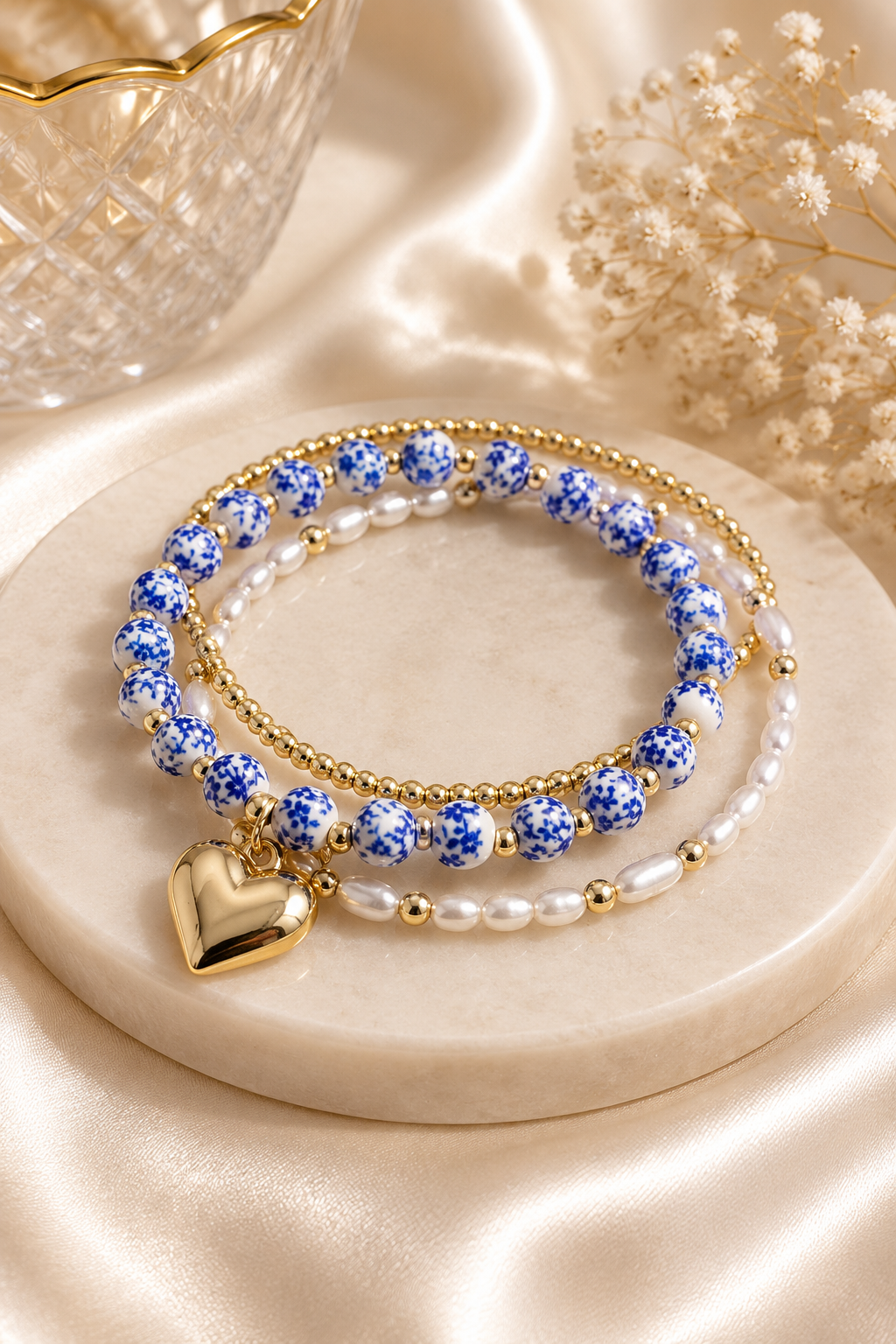 Bracelet Trio Bleu Céleste