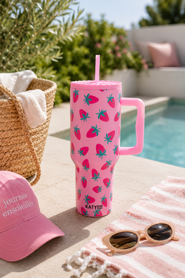 Tumbler Pink Strawberry 38 oz