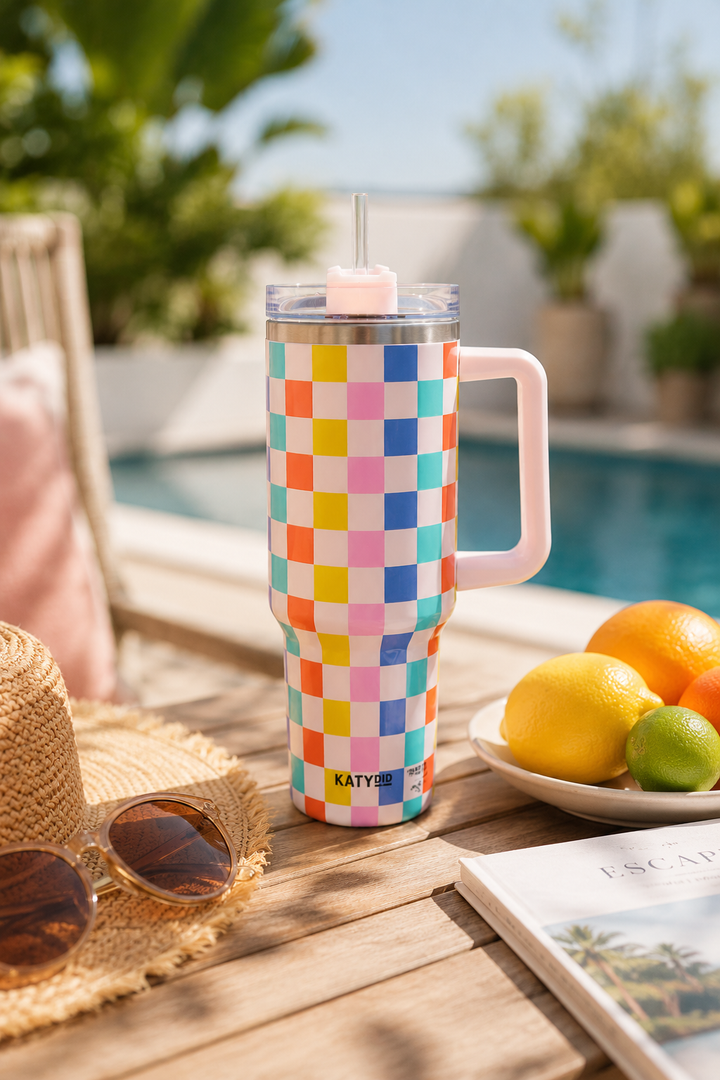 Tumbler Checkered Coloré 40 oz