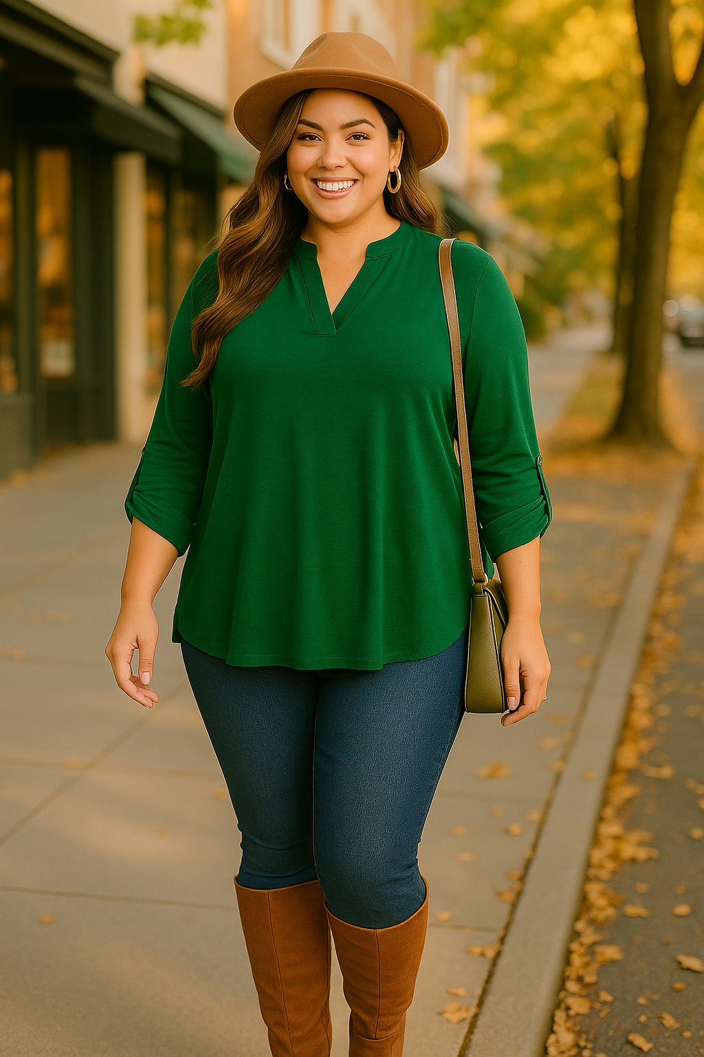 Tunique infroissable Lizzy - Émeraude