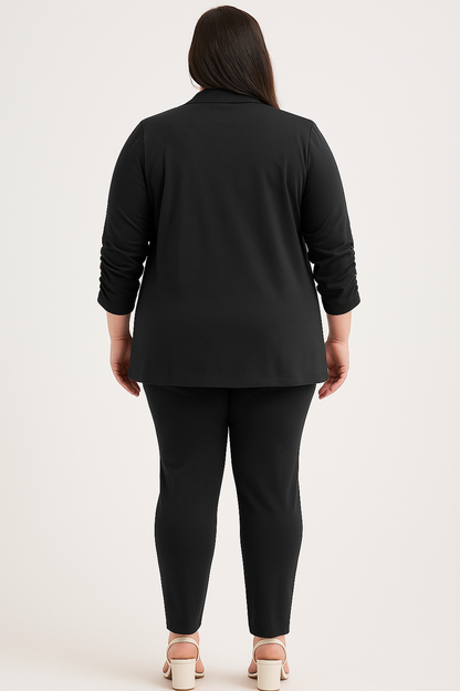 Blazer extensible à manches 3/4 - Noir