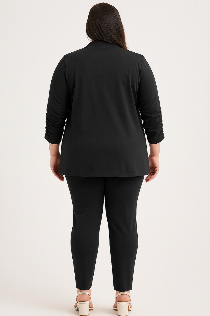 Blazer extensible à manches 3/4 - Noir