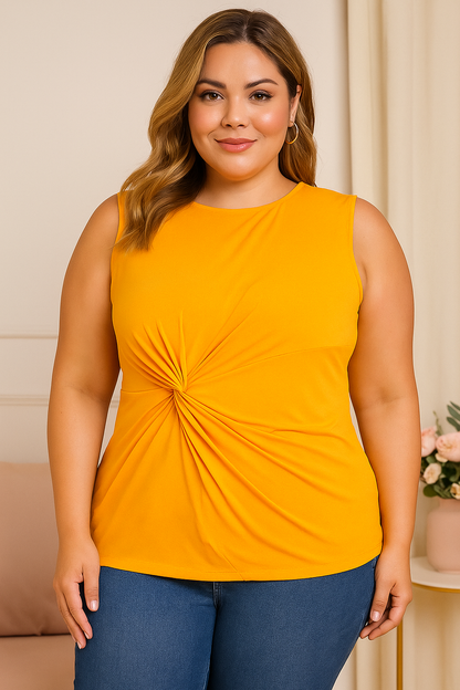 Flattering tank top (Golden Mustard)