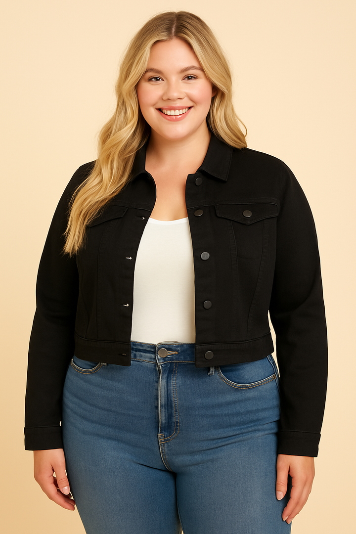 Jacket en jean exensible - Noir