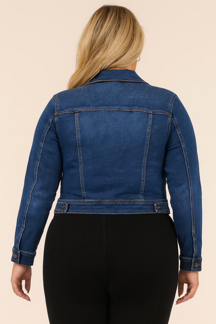 Jacket en jean extensible - Bleu foncé