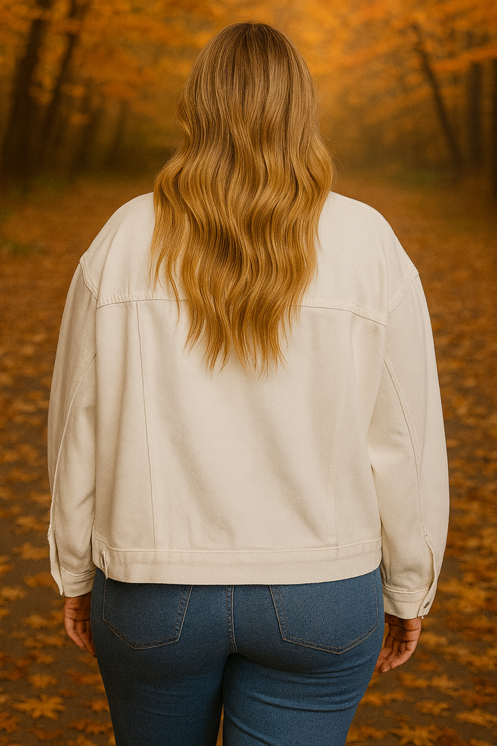 Jacket en jean coupe oversize (blanc )