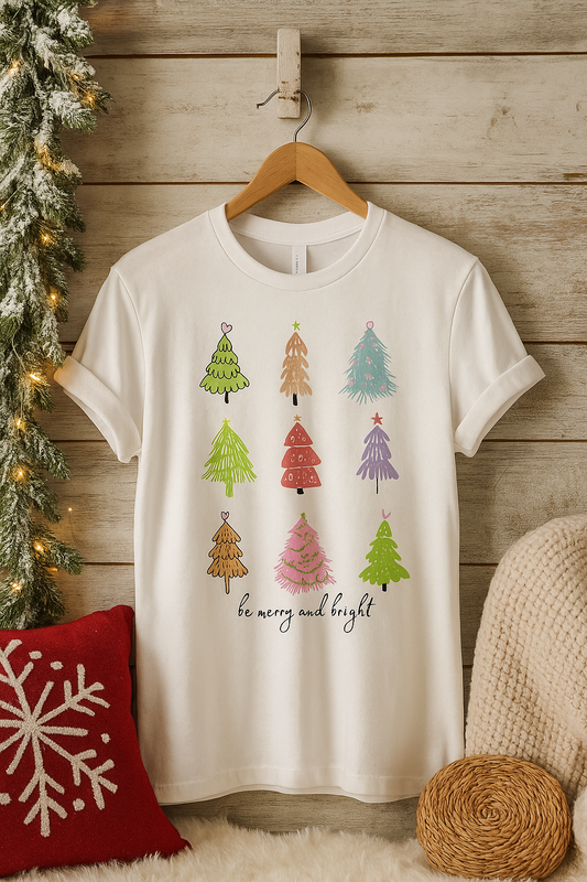 T-shirt ''sapins multicolores''