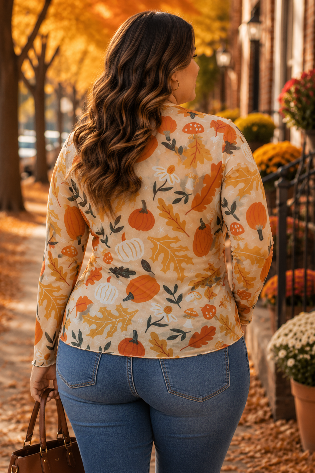 PRÉVENTE - Haut Mesh Pumpkin Patch