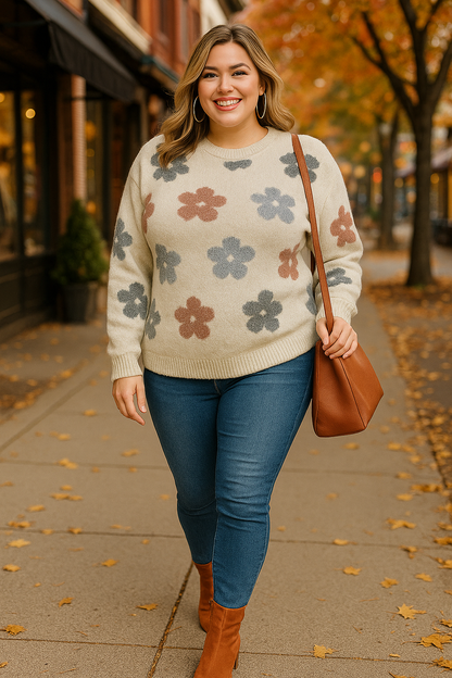 Sweet floral sweater