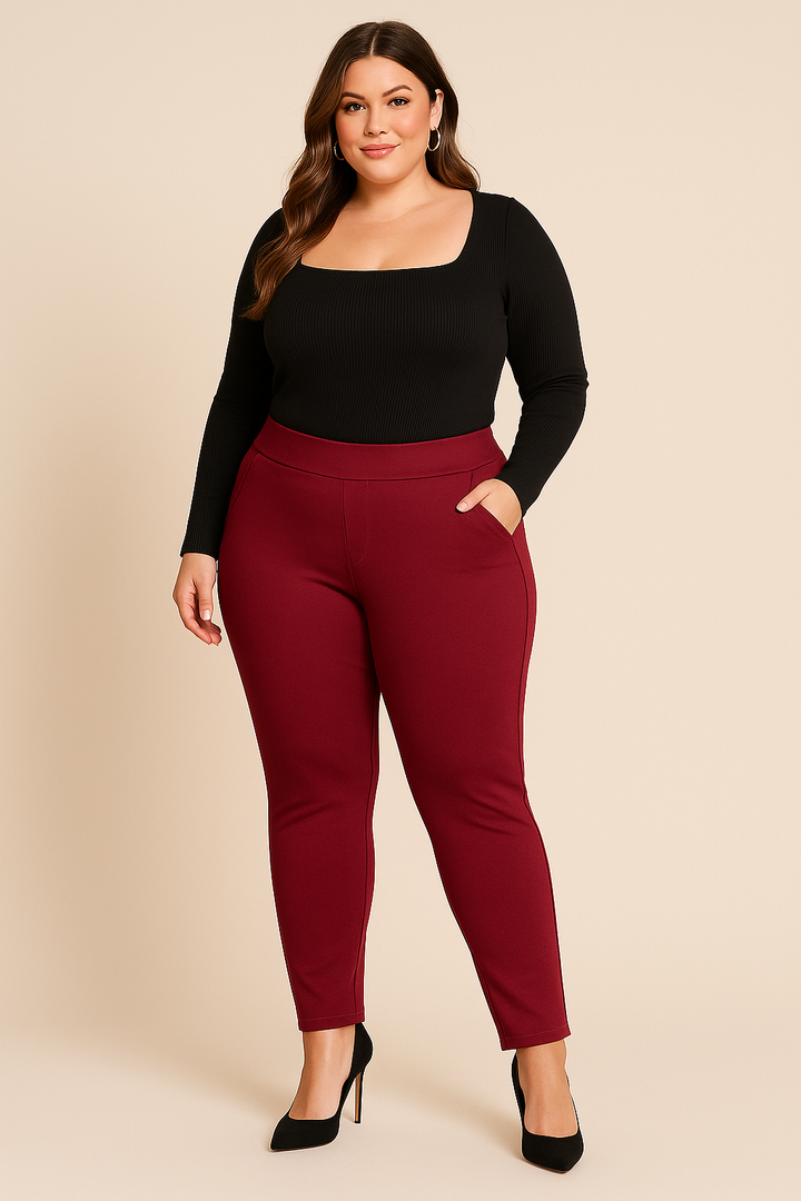Pantalon Sculptant skinny - Bourgogne