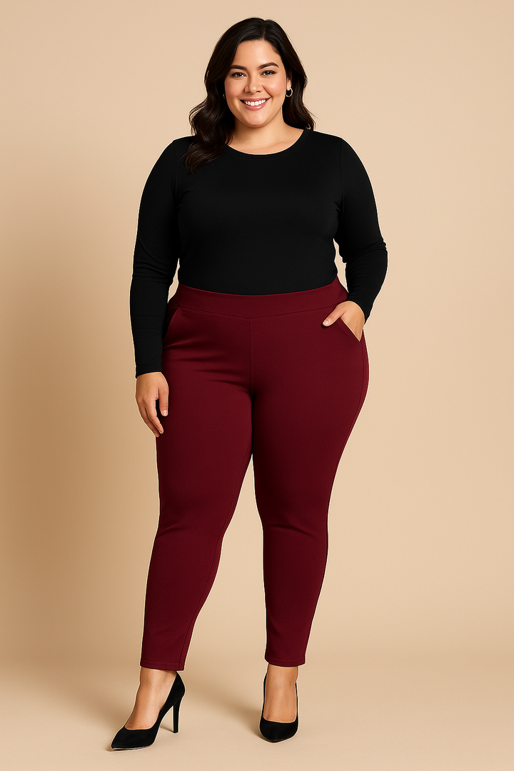 Pantalon Sculptant skinny - Bourgogne