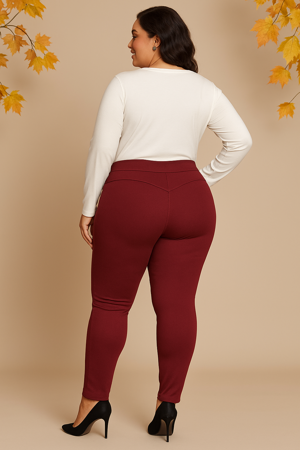 Pantalon Sculptant skinny - Bourgogne