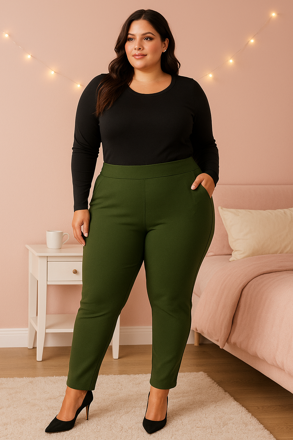 Pantalon Sculptant skinny - Fusil vert
