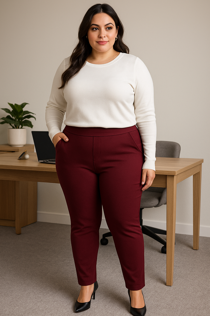 Pantalon Sculptant skinny - Bourgogne