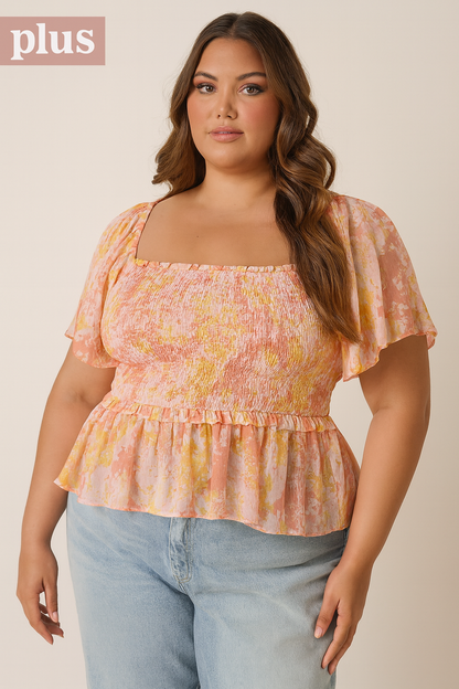 Multi pink short top