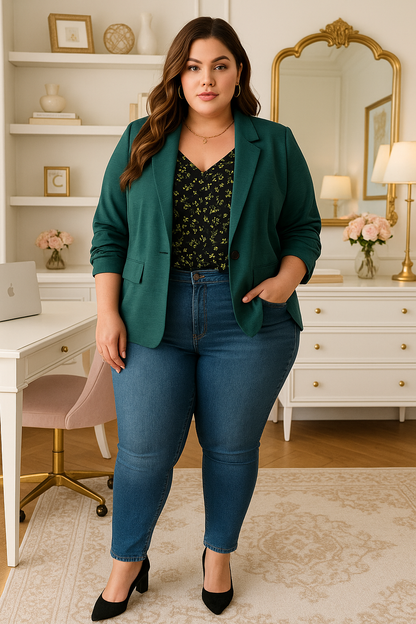 Veston structuré Magalie - Vert chasseur