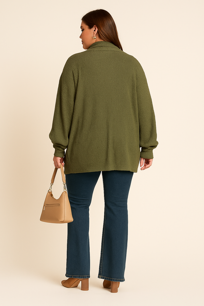 Veste à épaules tombantes – Vert olive