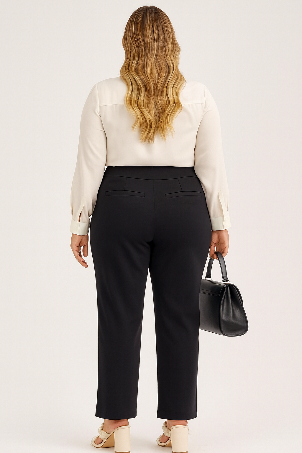 (29po) - Pantalon propre à jambe droite noir