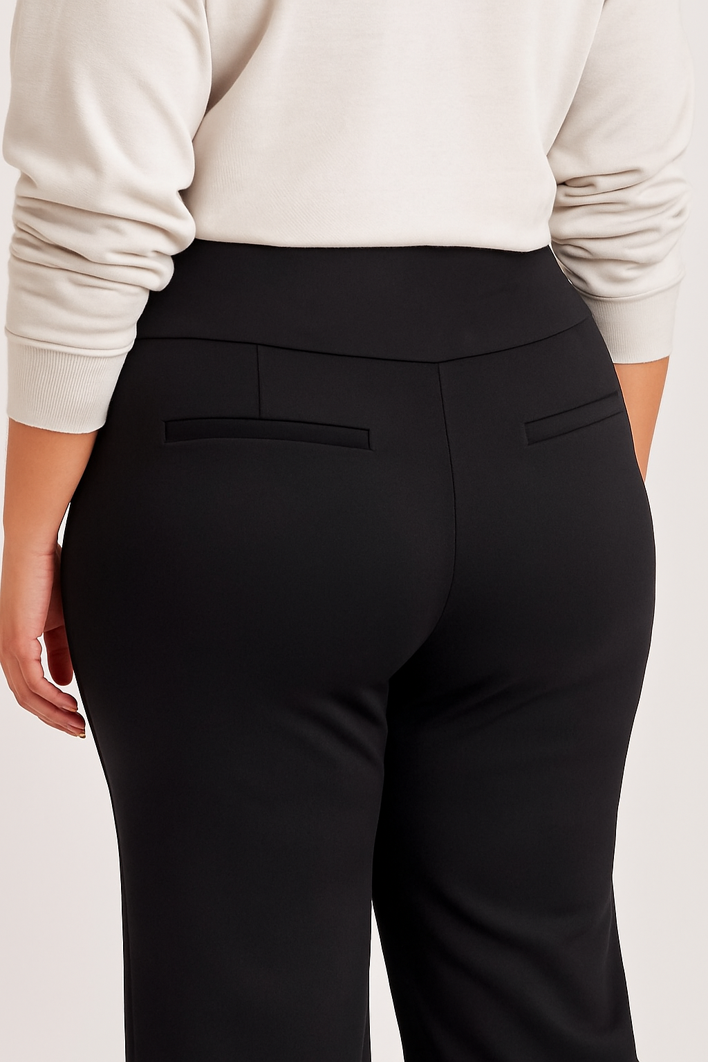 (29po) - Pantalon propre à jambe droite noir