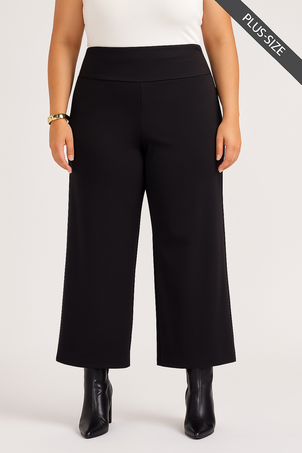 (26po) - Pantalon propre à jambe large noir