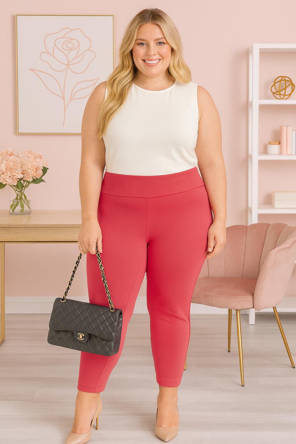Prévente -  Dragon fruit straight leg versatile pants (26PO)