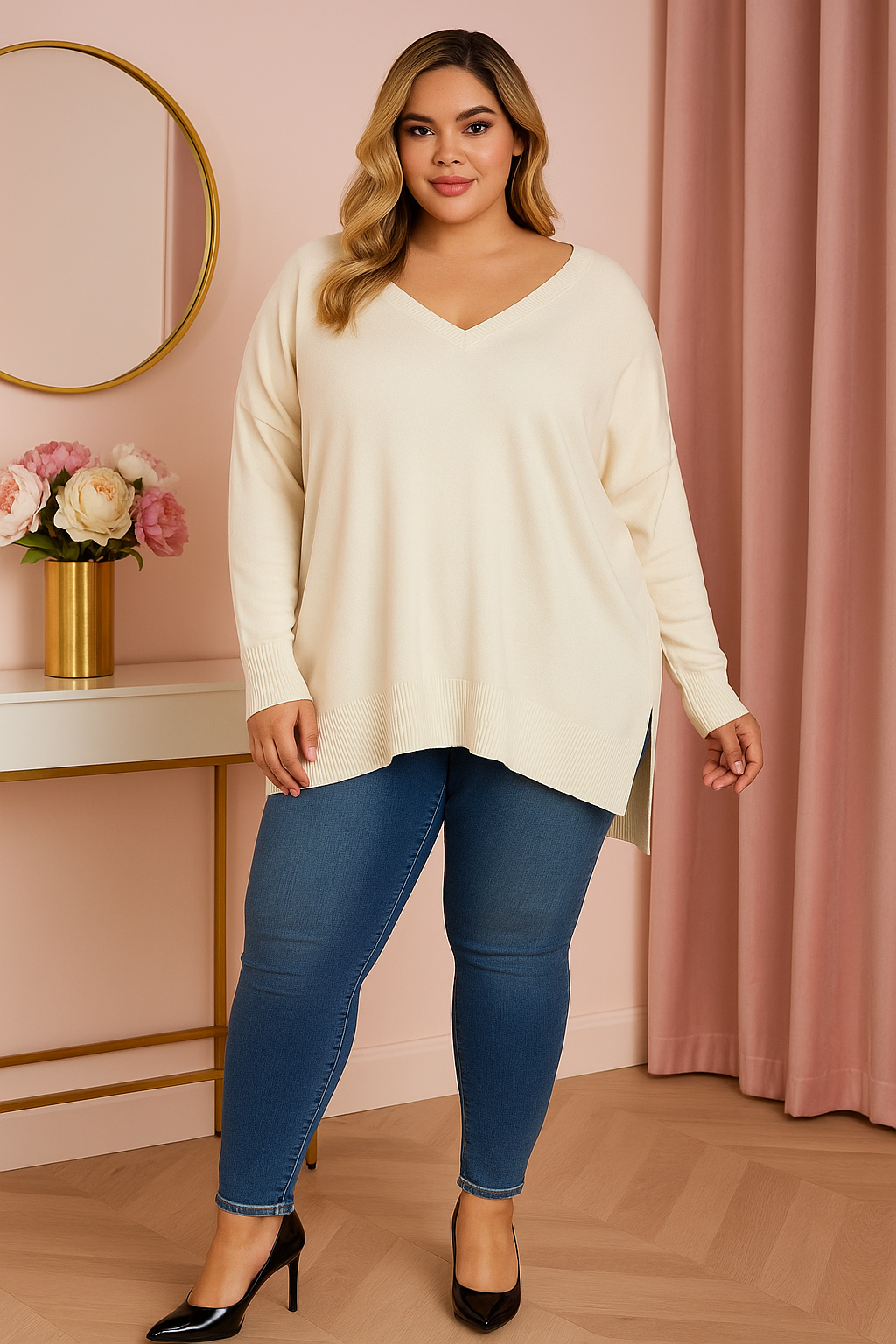 Ivory tunic sweater