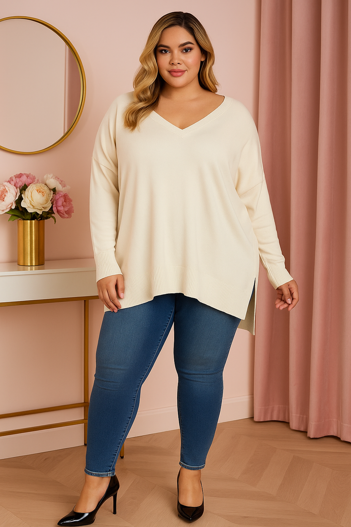 Ivory tunic sweater