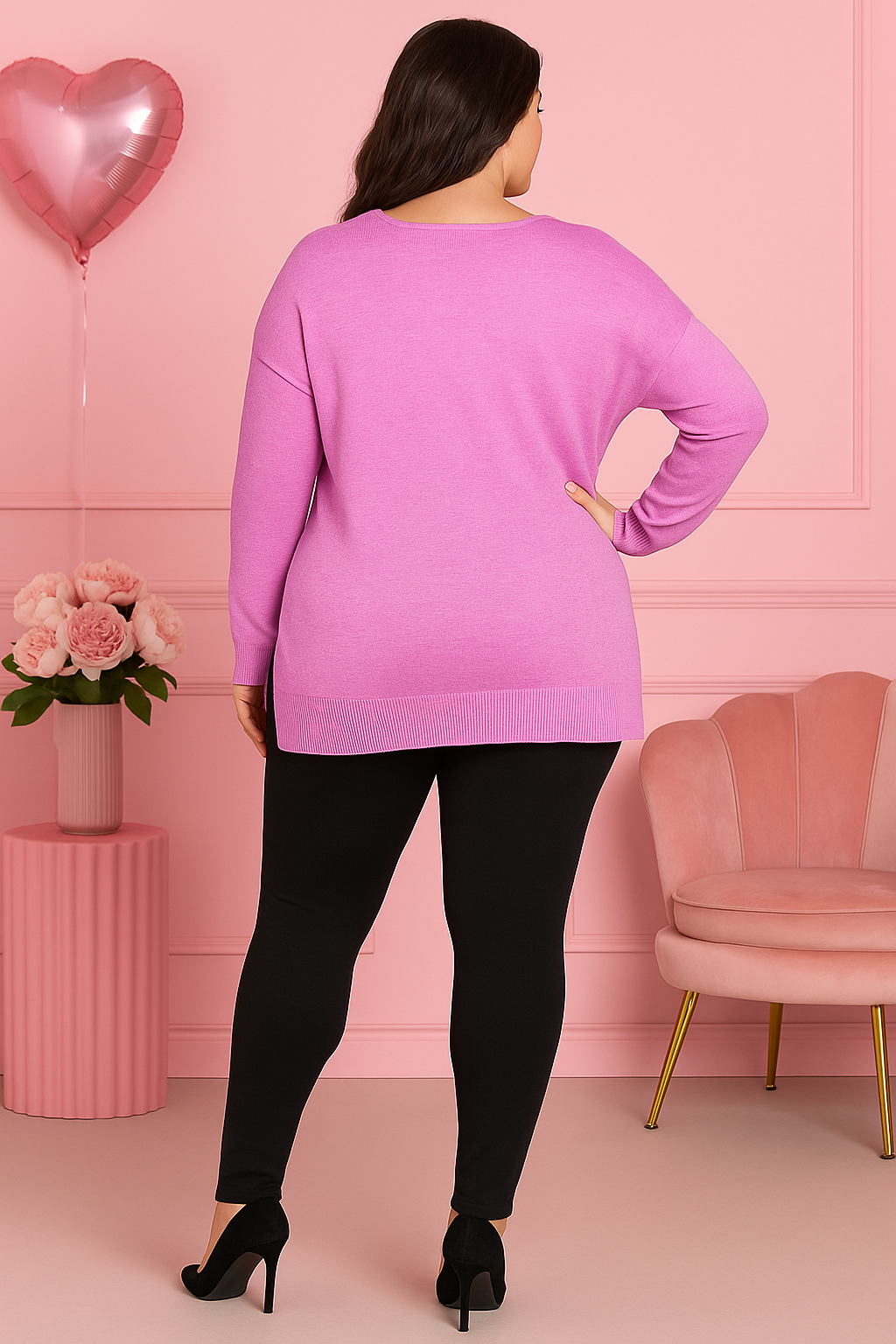 Pull passe-partout ultra doux - H Mauve