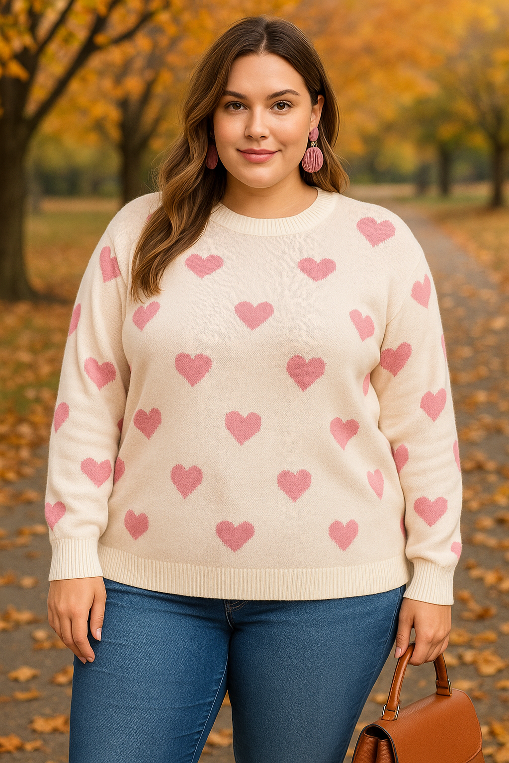 Pull Douceur d’Automne – Cœurs Rosés