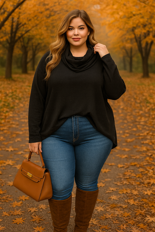 Pull/Tunique Douceur Cocoon (Noir)