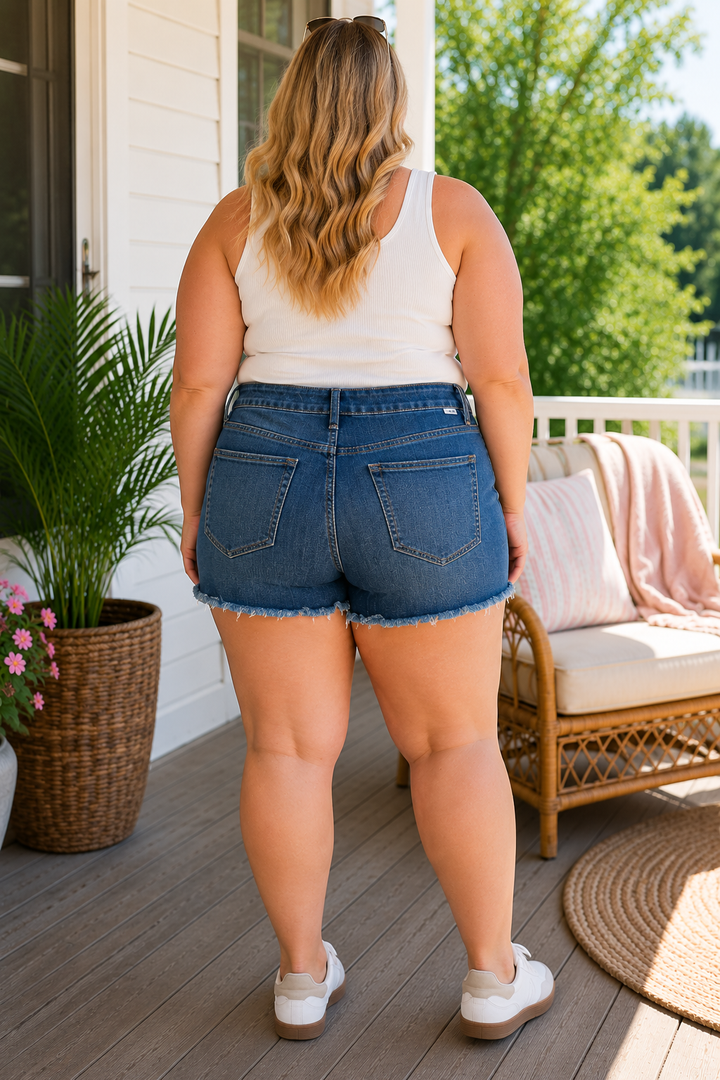 Short taille haute - Denim
