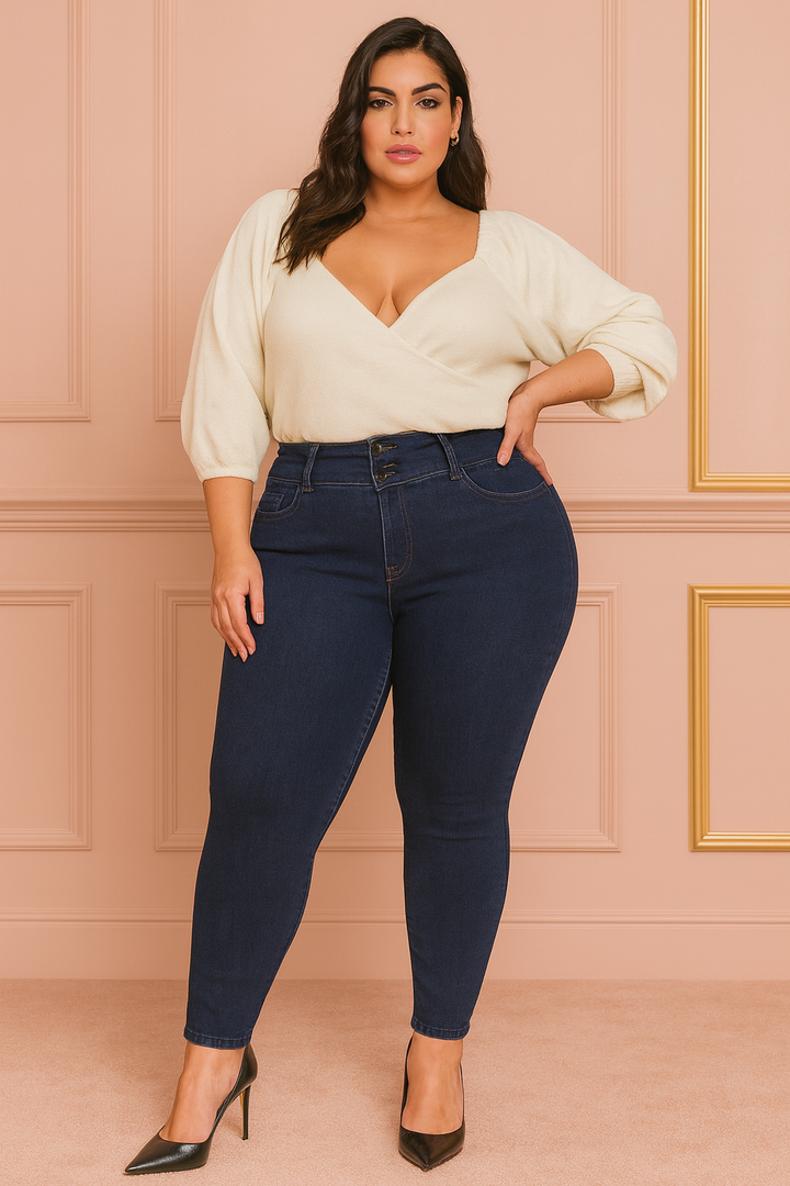 Jean skinny Perfect Butt  - Bleu foncé