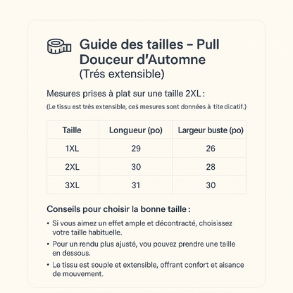 Pull Douceur d’Automne – Cœurs Rosés