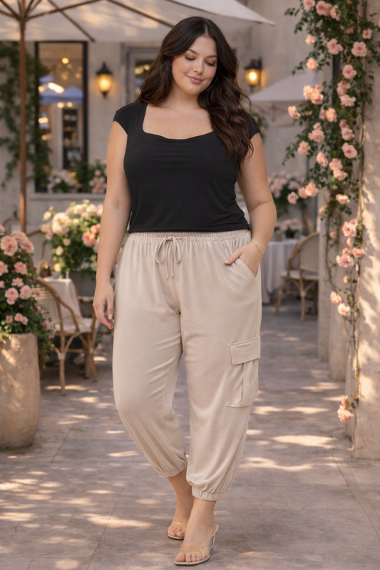 Pantalon jogger Billie - Crème